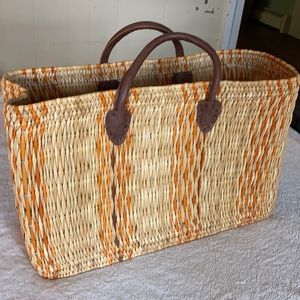 Handcrafted morroccan woven basket tote XL